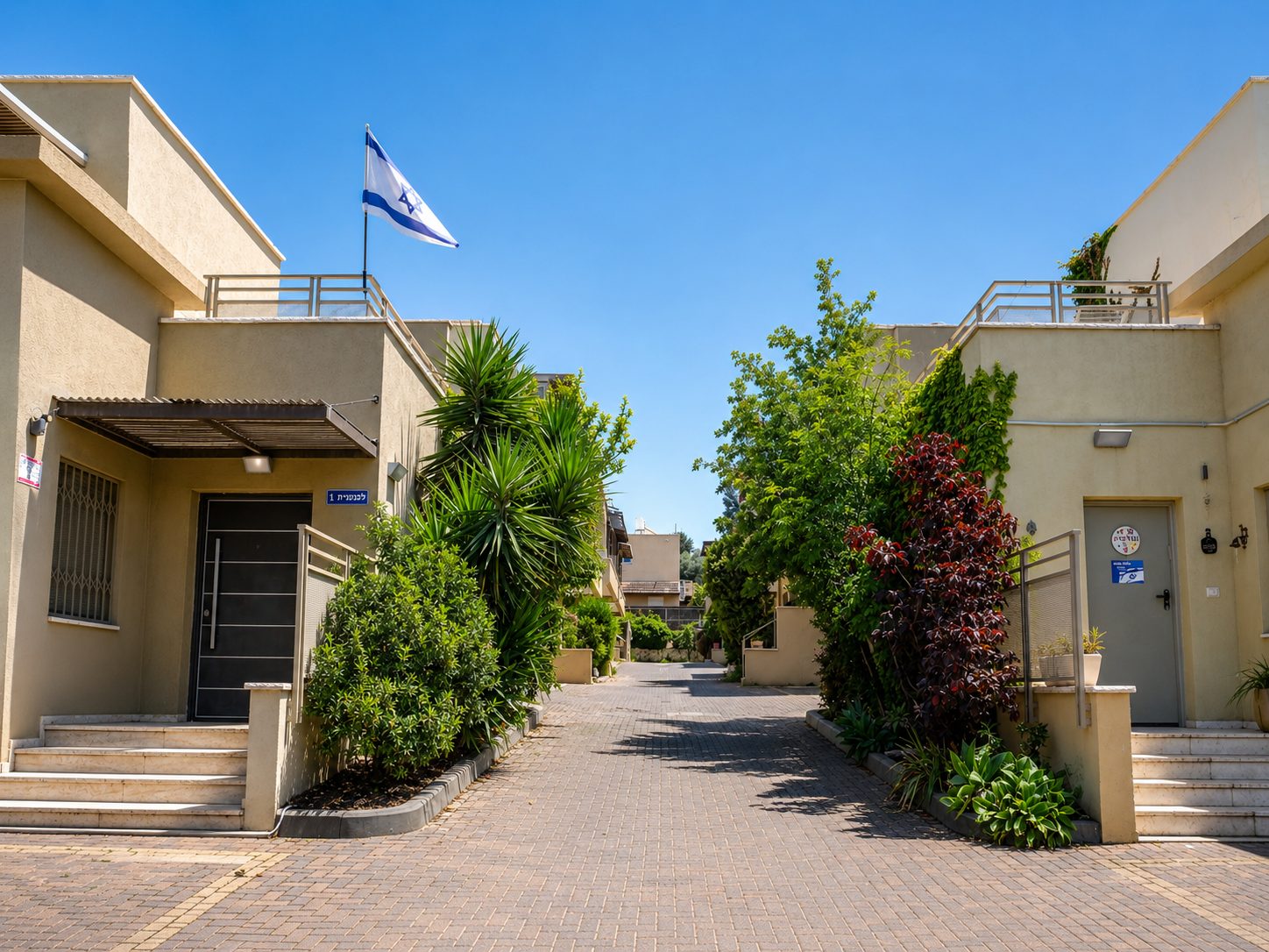 פרויקט השקמה, רמת ישי – רחוב מגורים בסגנון הולנדי עם בתים ווילות
